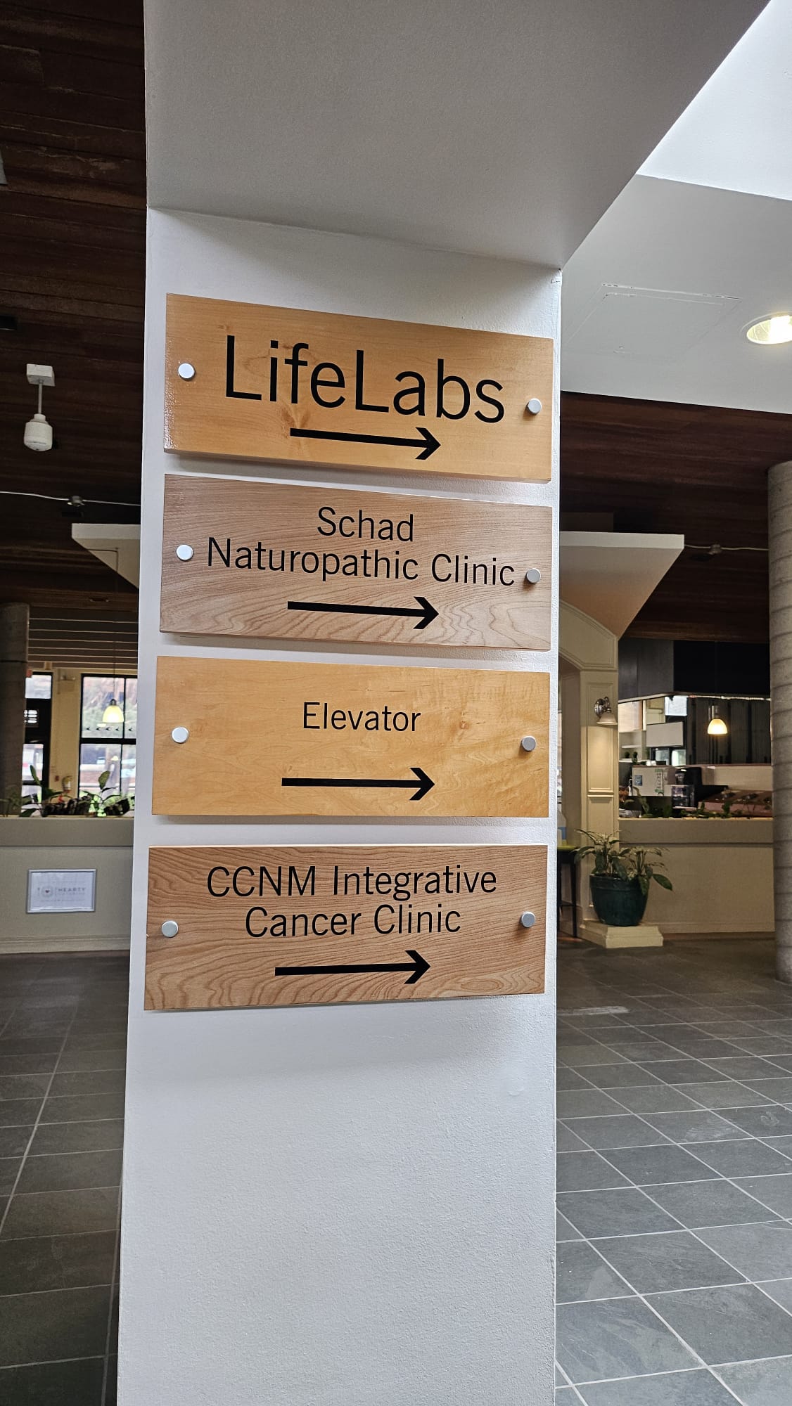 LifeLabs wayfinding signage